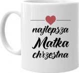Koszulkowy Najlepsza matka chrzestna - kubek z nadrukiem