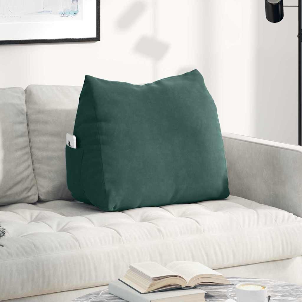 vidaXL Poduszka na plecy Ciemna zieleń 60 x 20 x 50 cm