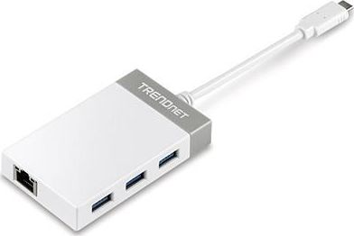 HUB USB TRENDnet 1x RJ-45 + 3x USB-A 3.0 (TUC-ETGH3)