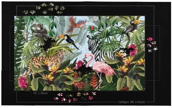 Puslespilsmåtte - Sort