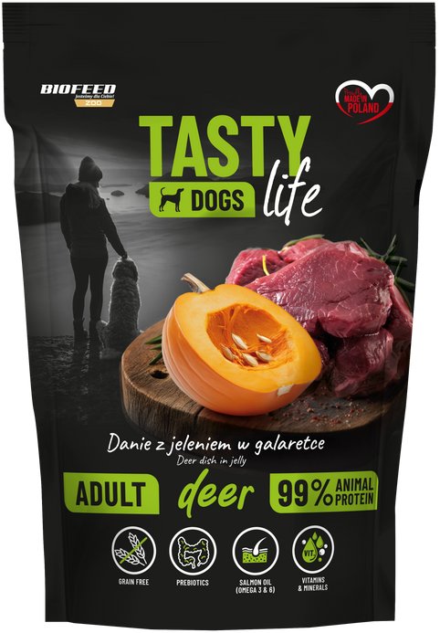 Tasty Dogs Life Potrawka z jelenia w galaretce 150g