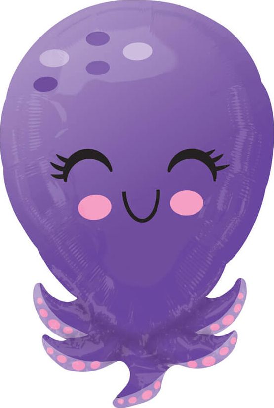 AMSCAN Balon foliowy Ośmiorniczka - 35 x 53 cm - 1 szt. uniwersalny