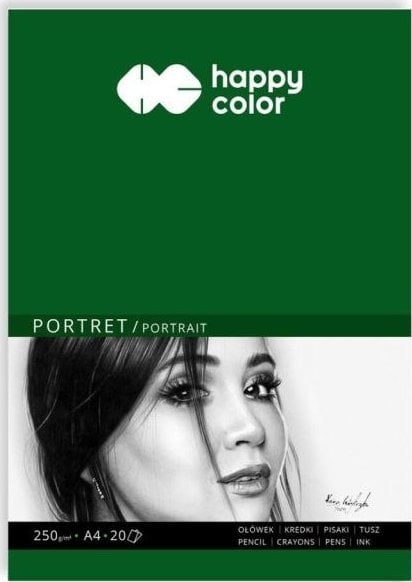 Happy Color Blok PORTRET, Art., A4, 20 ark, 250g, Happy Color