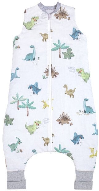 PULP BAMBOO Śpiworek do spania z nogawkami całoroczny -TOG 1,5 do 4 lat DINOZAURY