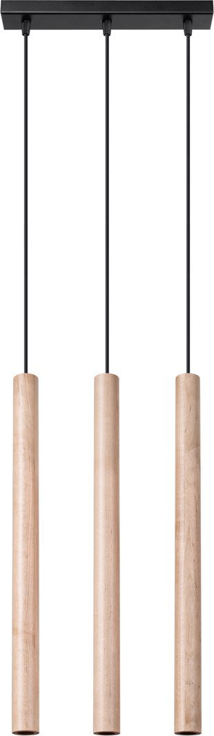 Lampa wisząca Sollux Lighting SOLLUX Lampa wisząca PASTELO 3L drewno 3 x G9 SL.1267