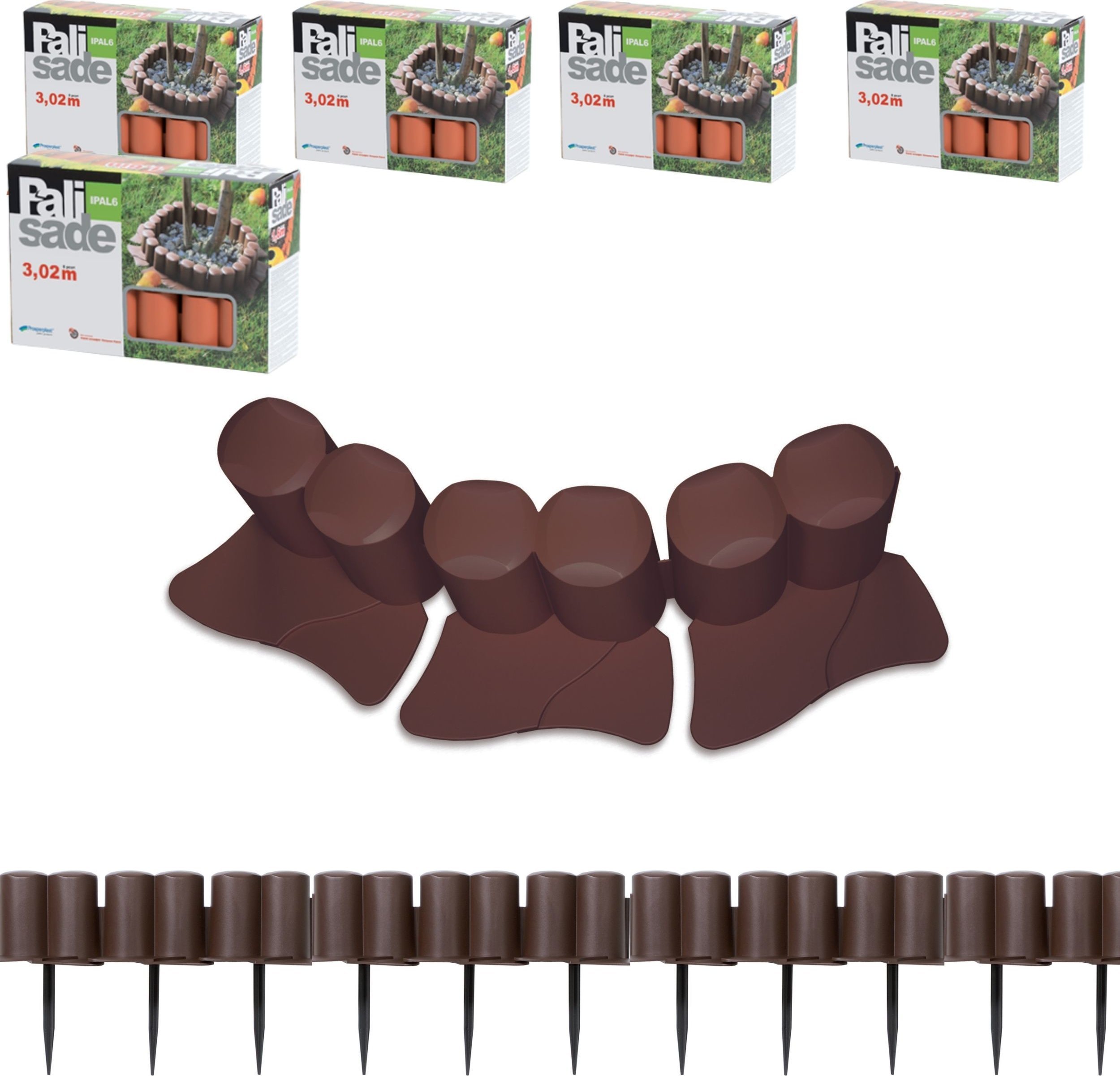 Palisada ogrodowa z kołnierzem IPAL6 Płotek 16m