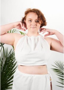 Biustonosz na saunę XXL w 100% naturalna bawełna Yeye Biały XL