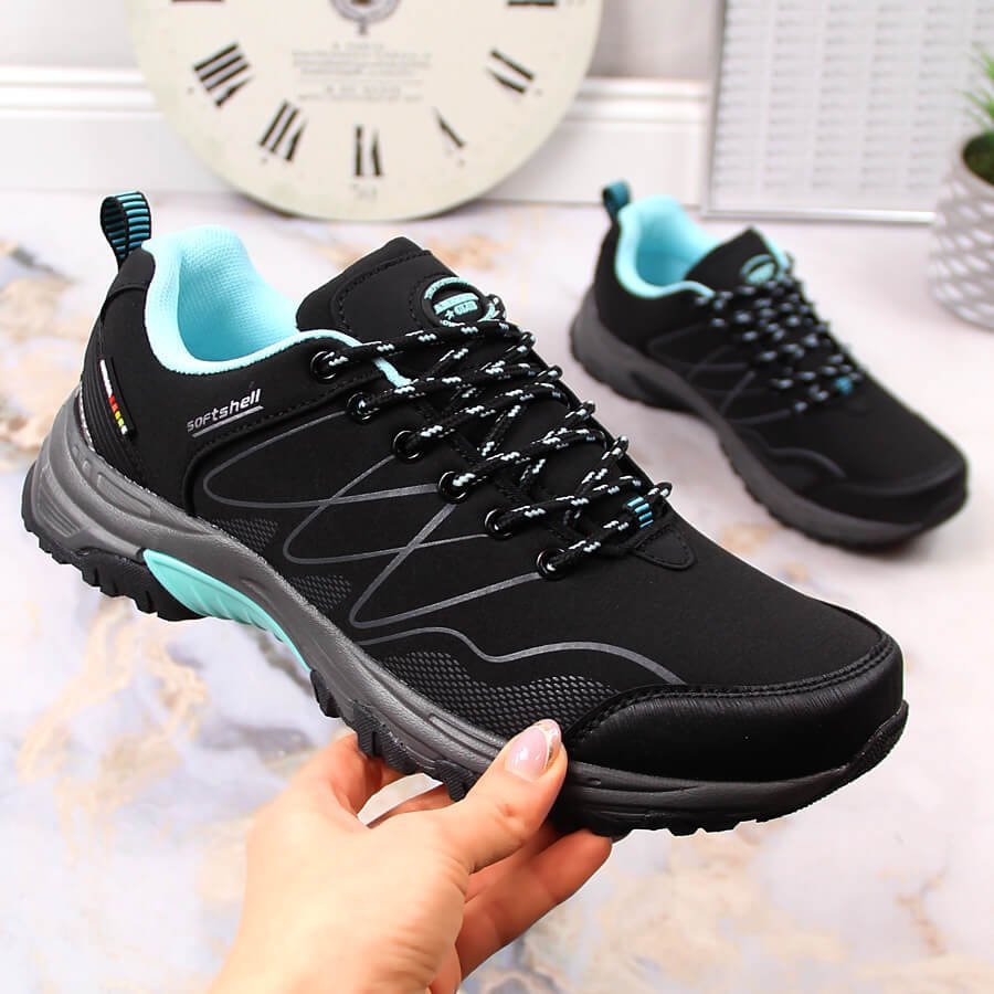 Buty trekkingowe damskie American Club Wodoodporne buty trekkingowe damskie czarne miętowe American Club 36