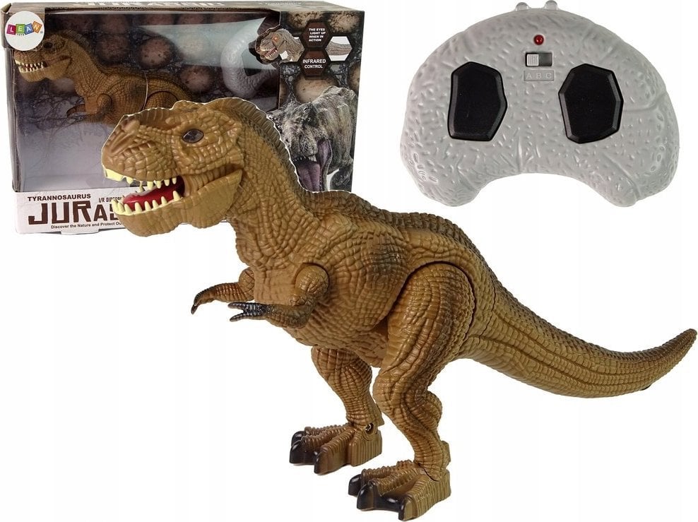 LeanToys Dinozaur Zdalnie Sterowany Tyranozaur Rex Brązowy LEAN Toys