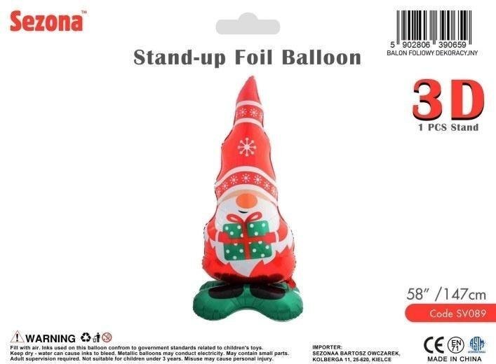 Balon Boże Narodzenie Krasnal świąteczny 147cm