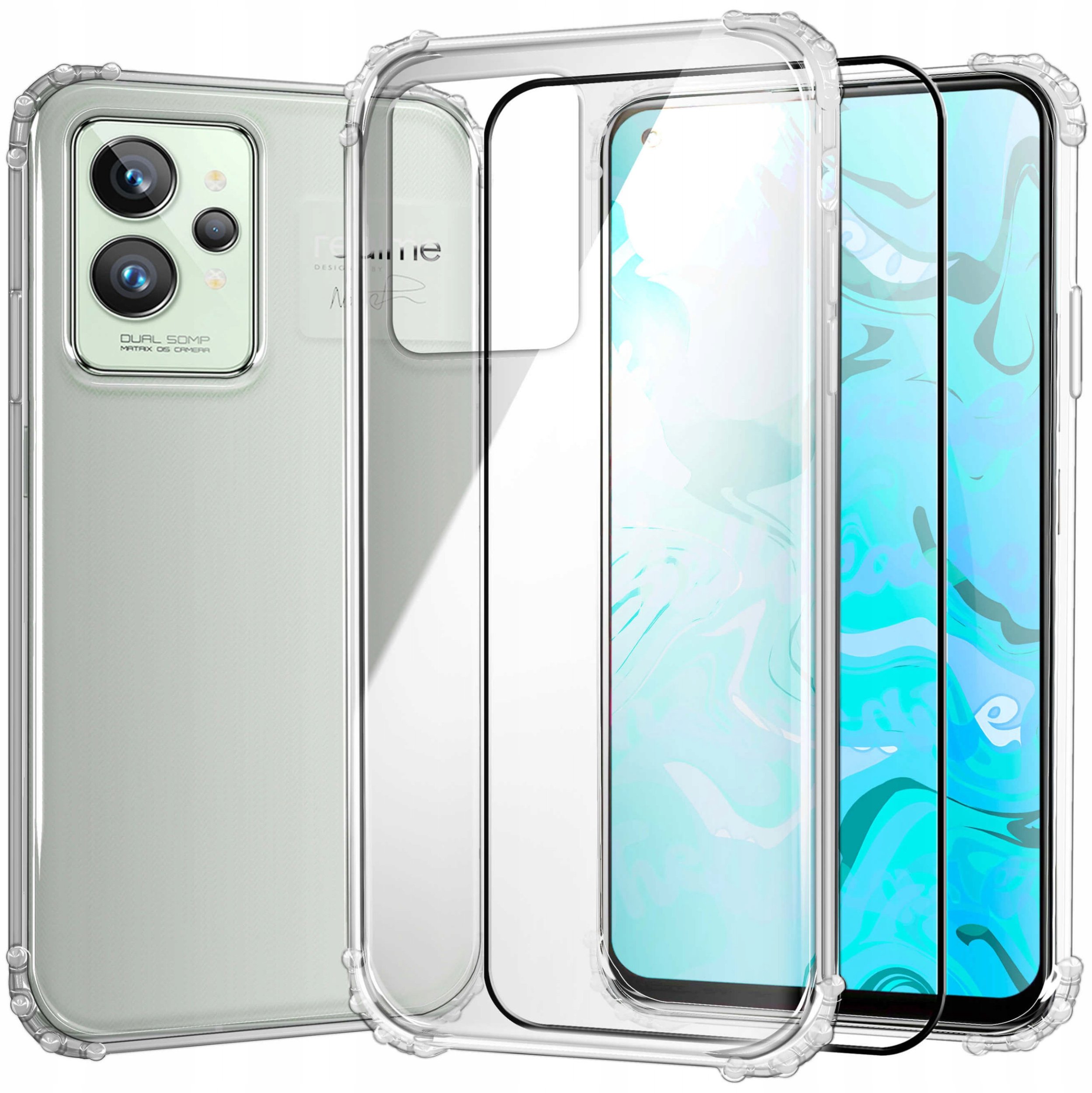 ETUI PANCERNE DO REALME GT 2 PRO | CASE SILIKON SLIM ANTI SHOCK SZKŁO 9H