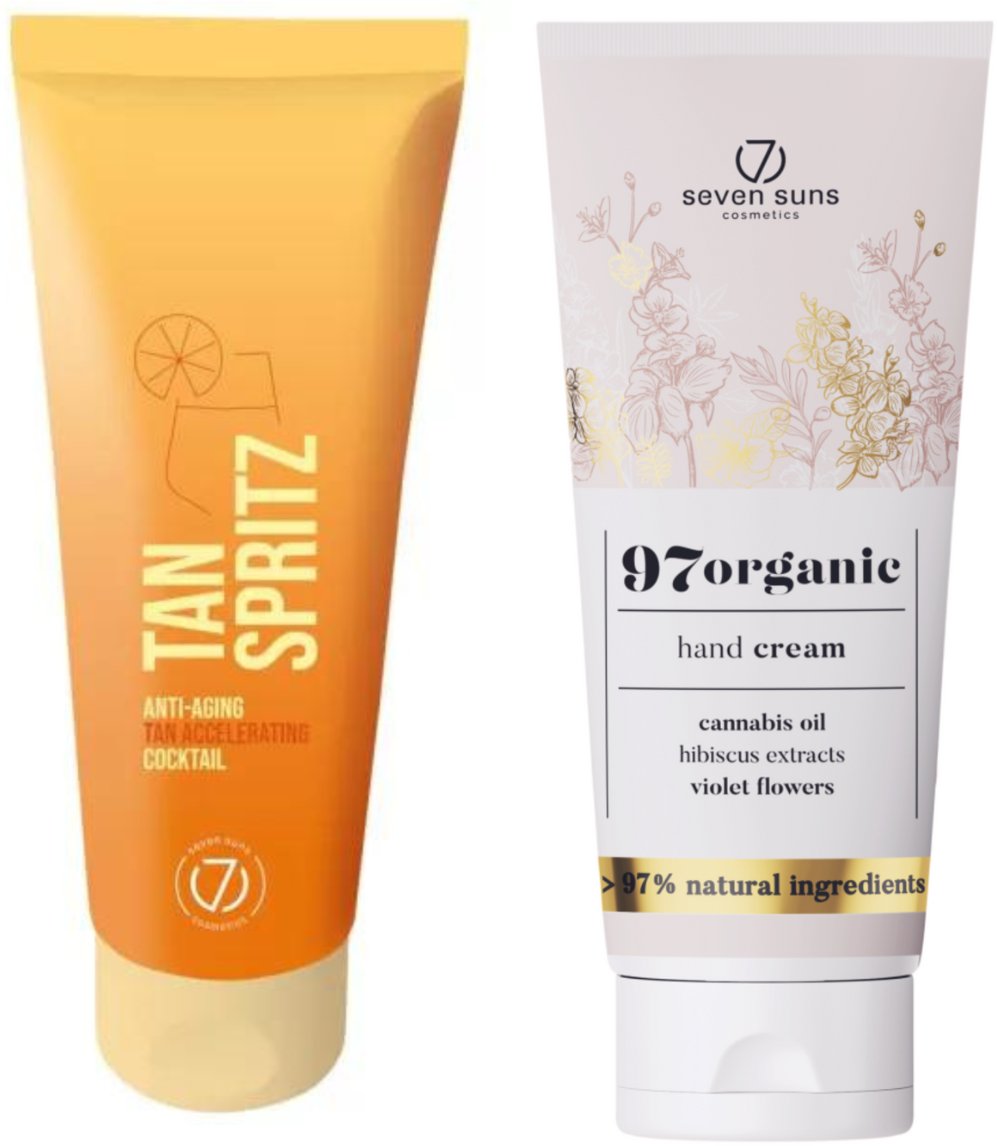 7suns Tan Spritz Odmładzający Koktajl Przyspieszający 100ml + Krem Do Rąk 75ml Gratis