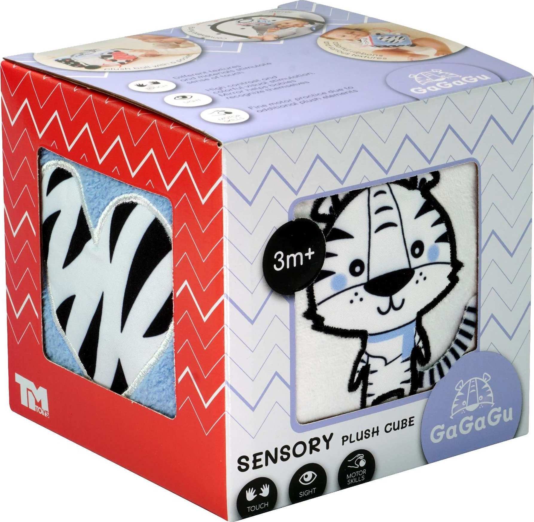 Tm Toys Gagagu Pluszowa kostka sensoryczna dla dzieci 10 cm