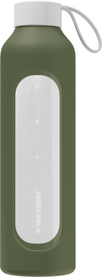 Wessper Butelka motywacyjna 1 litr - oliwkowa
