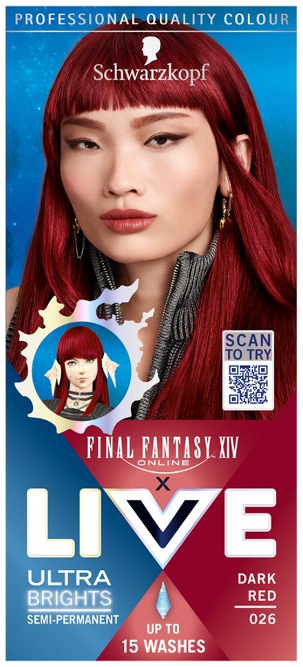 Schwarzkopf Live Ultra Brights X Final Fantasy XIV Online farba do włosów 026 Dark Red