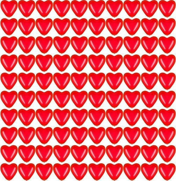 Springos Balony serca na walantynki, urodziny 100 szt. czerwone serduszka UNIWERSALNY