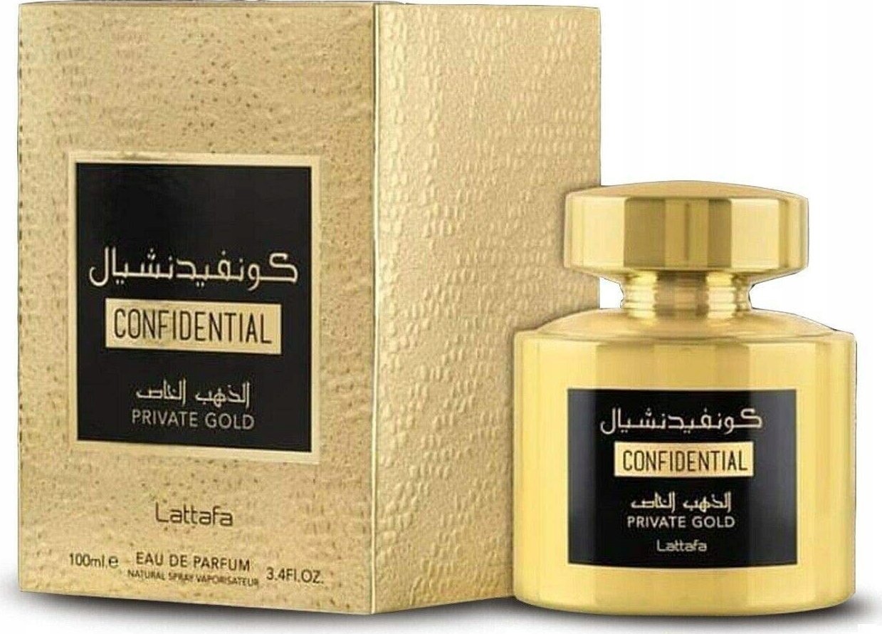 Lattafa Lattafa Confidential Private Gold EDP parfumuotas vanduo Unisex, 100 ml