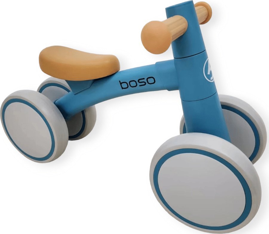 Rowerek biegowy Blue Ride na roczek Premium MILA szary niebieski