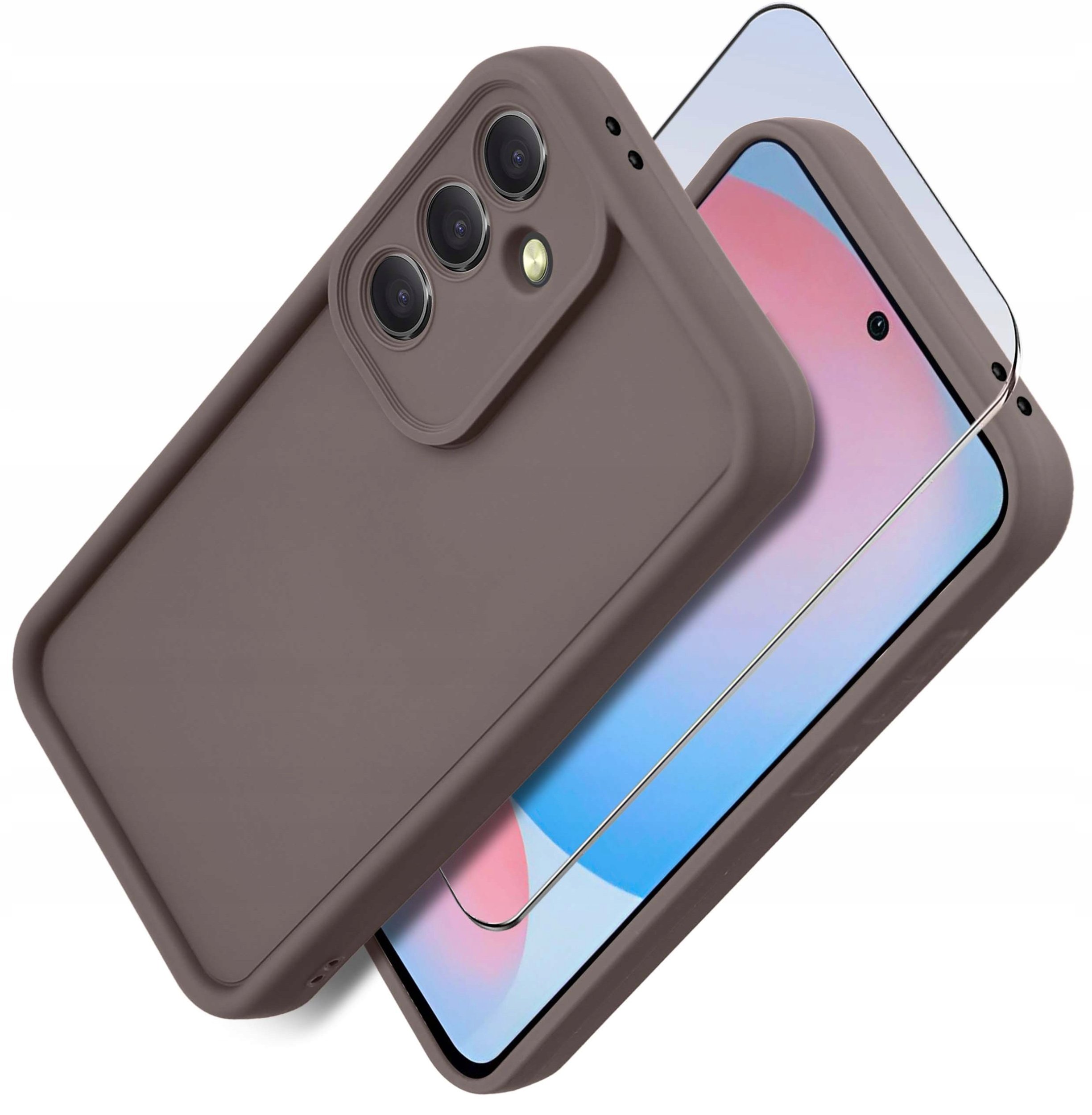 Etui do Samsung A56 5G silikonowe MATOWE + Szkło ochronne na ekran