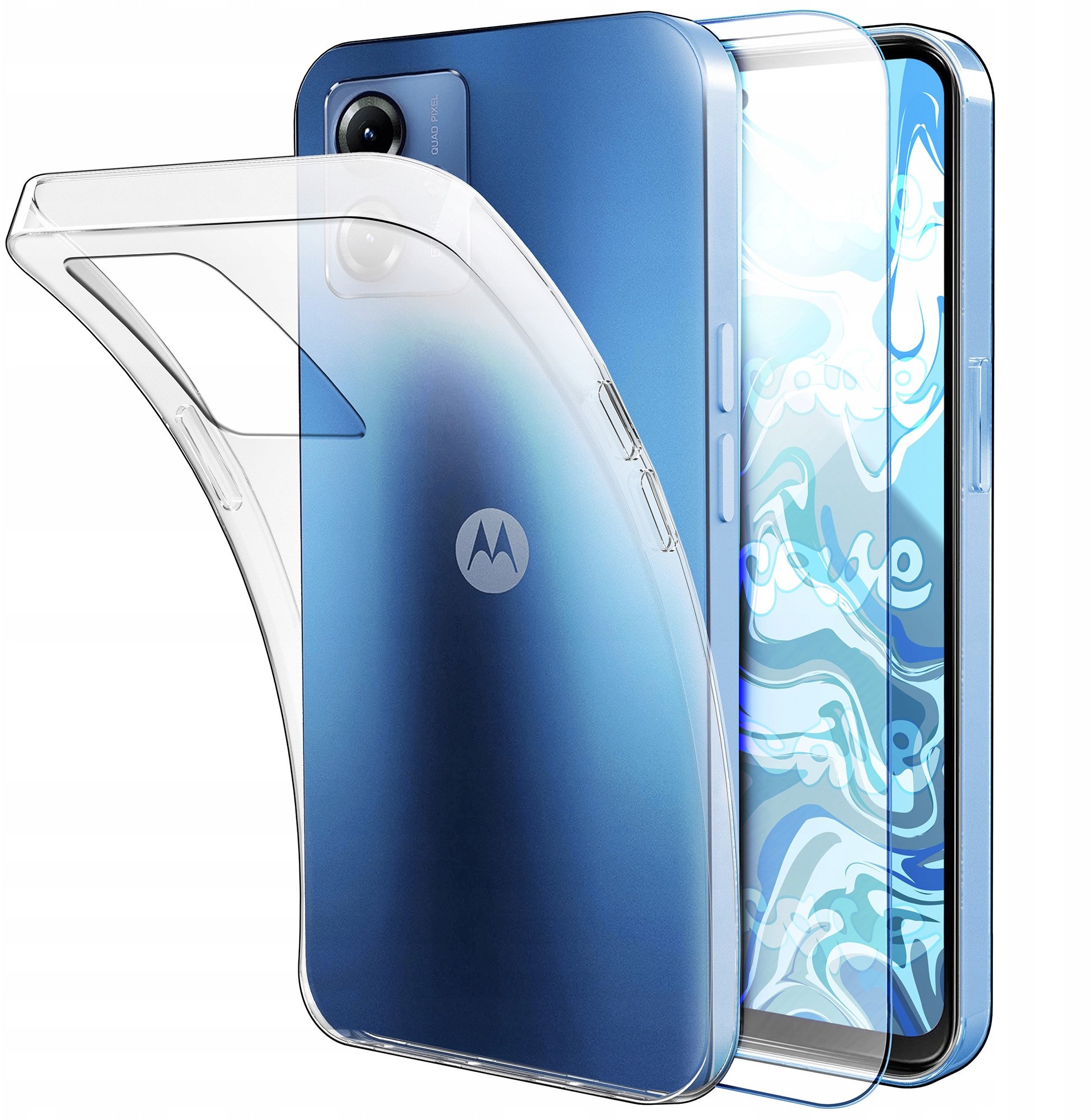 ETUI DO MOTOROLA MOTO G14 OBUDOWA CASE SILIKON SLIM POKROWIEC COVER SZKŁO