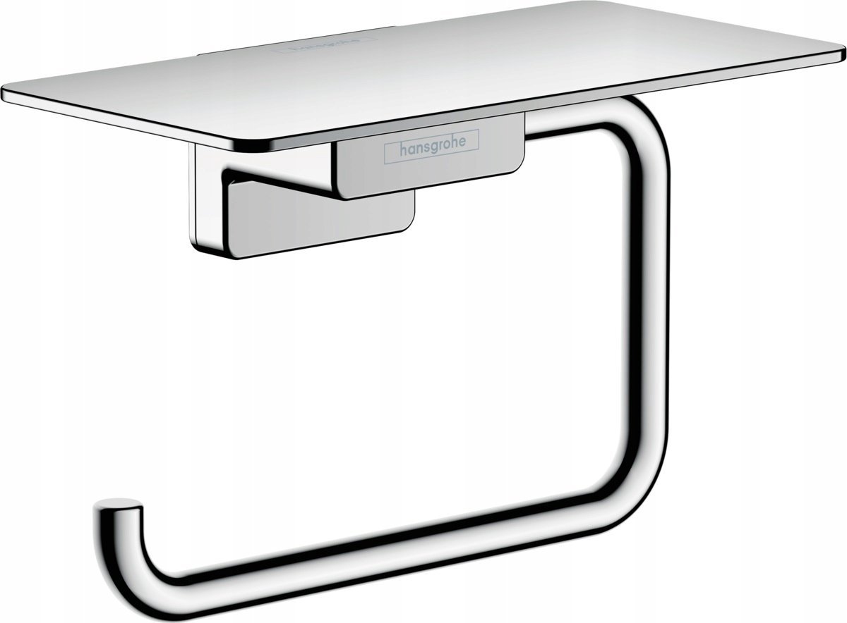 Hansgrohe Toilet paper holder with shelf Hansgrohe AddStoris 41772000, chrome