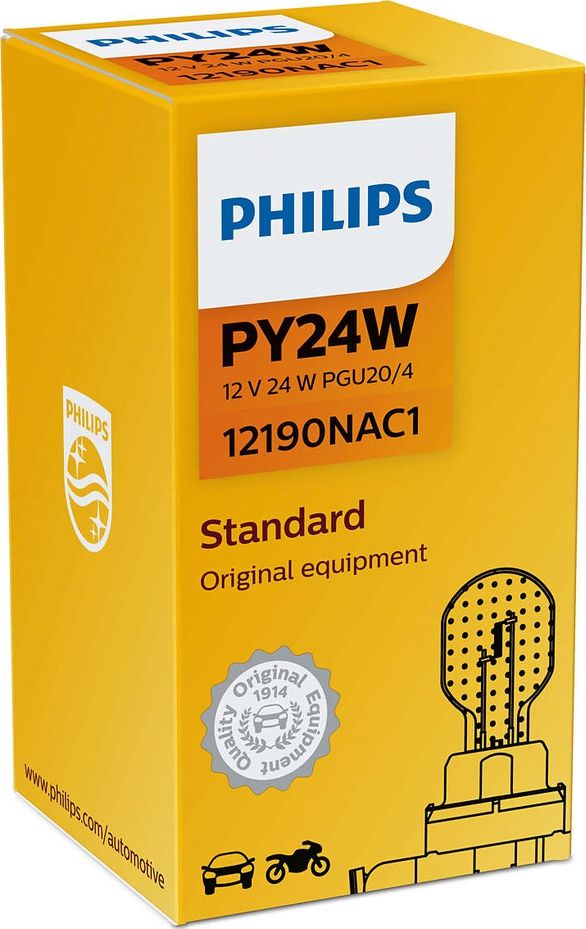 Philips ŻARÓWKA PY24W 12V/24W PGU20/4 (POMARAŃCZOWA) 1 SZT