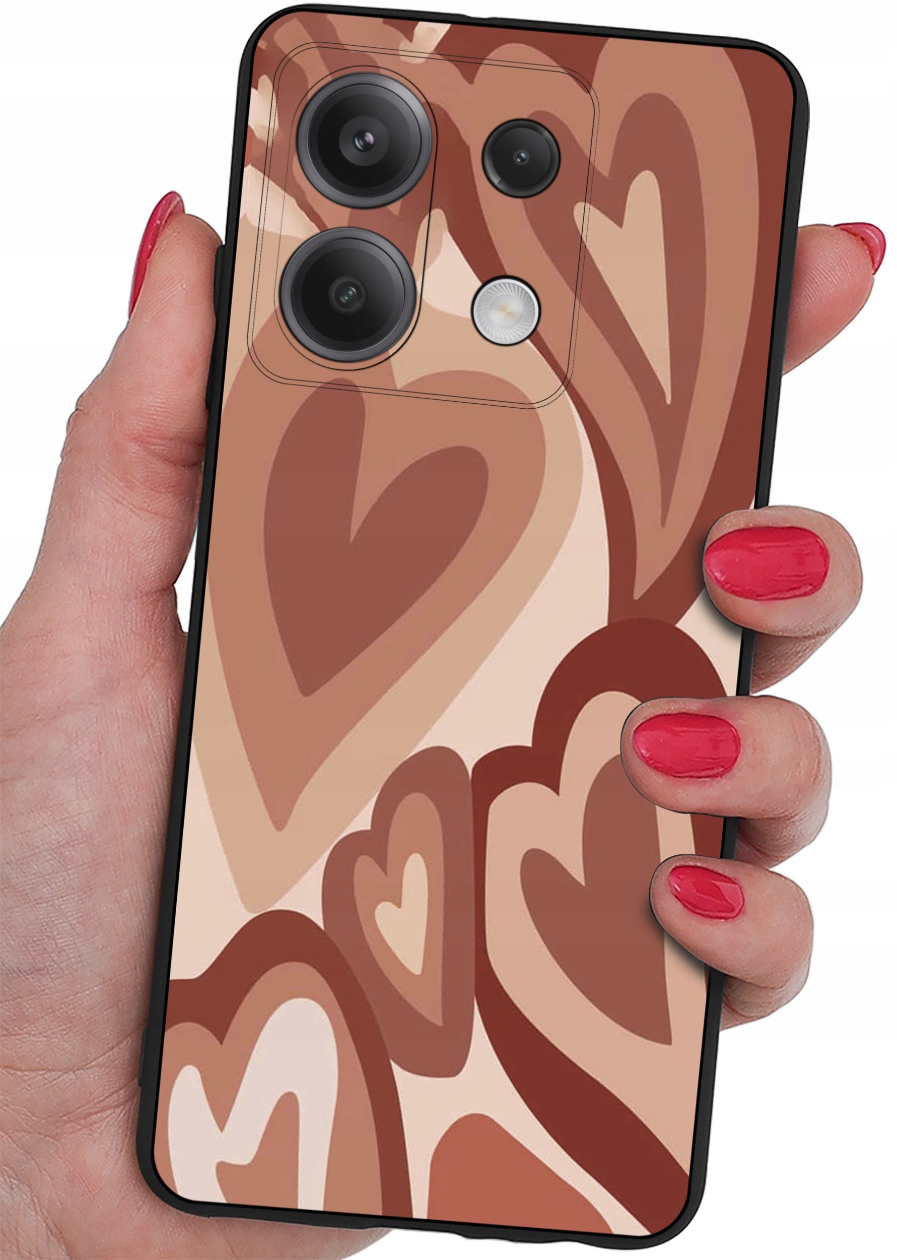 Etui do Xiaomi Redmi Note 13 5G CASE WZORY SOFT MATT PLECKI + SZKŁO 9H