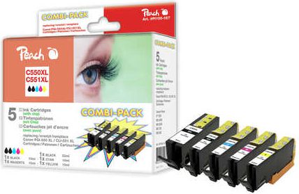 Tusz Peach tusz PI100-167 / PGI-550XL / CLI-551XL (cyan, magenta, yellow, black, photo black)