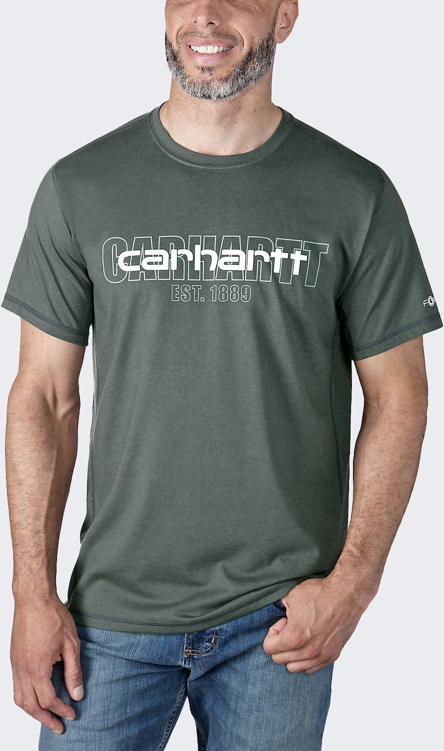 Koszulka Carhartt Force Mid Logo Graphic Carbon