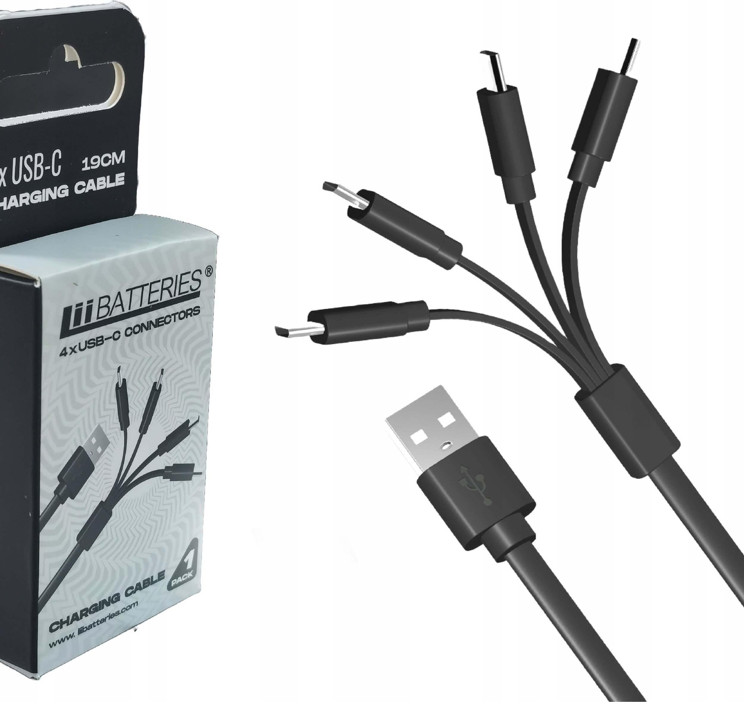 Kabel USB LiiBateries USB-C - USB-C Czarny (9331816667127)