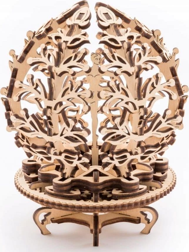 UGEARS UGEARS Puzzle 3D Szkatułka-Kwiat Drewniany Model mechaniczny do składania