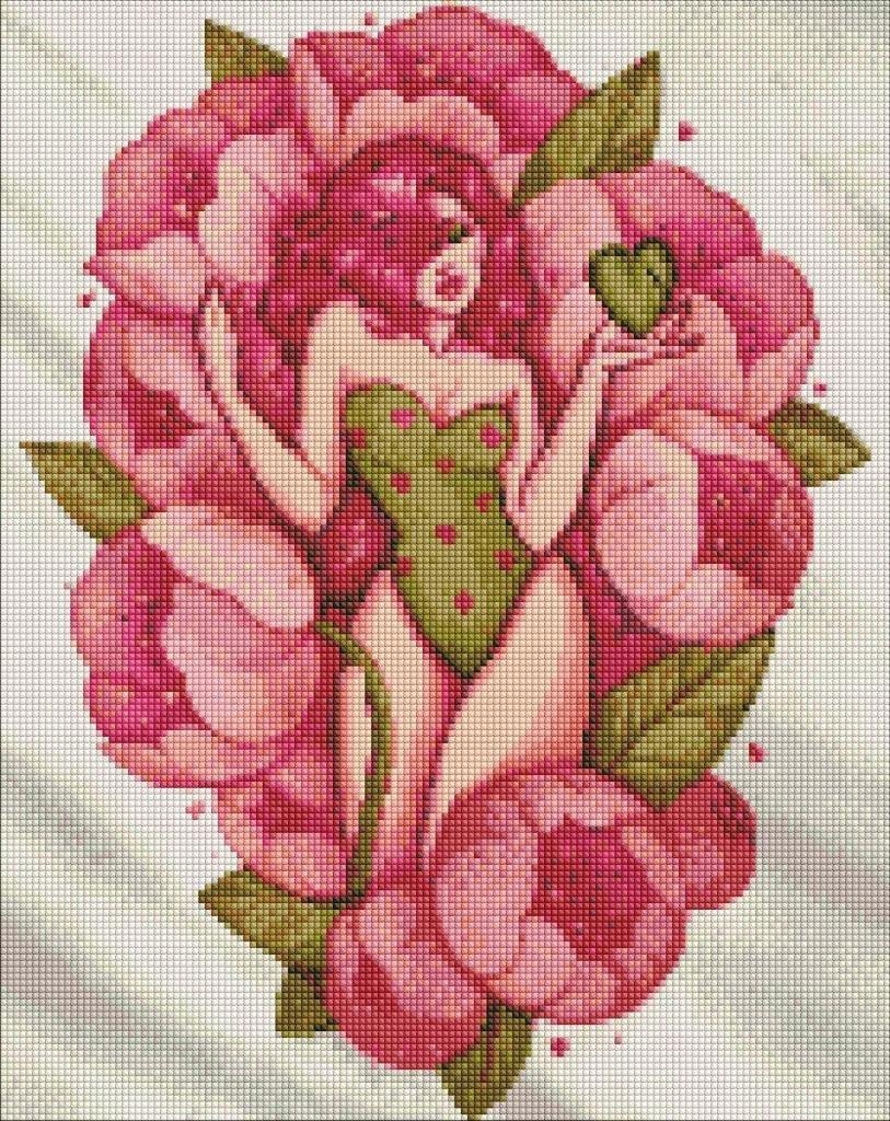 Diamentowa mozaika - Delikatność wiosny 40x50cm