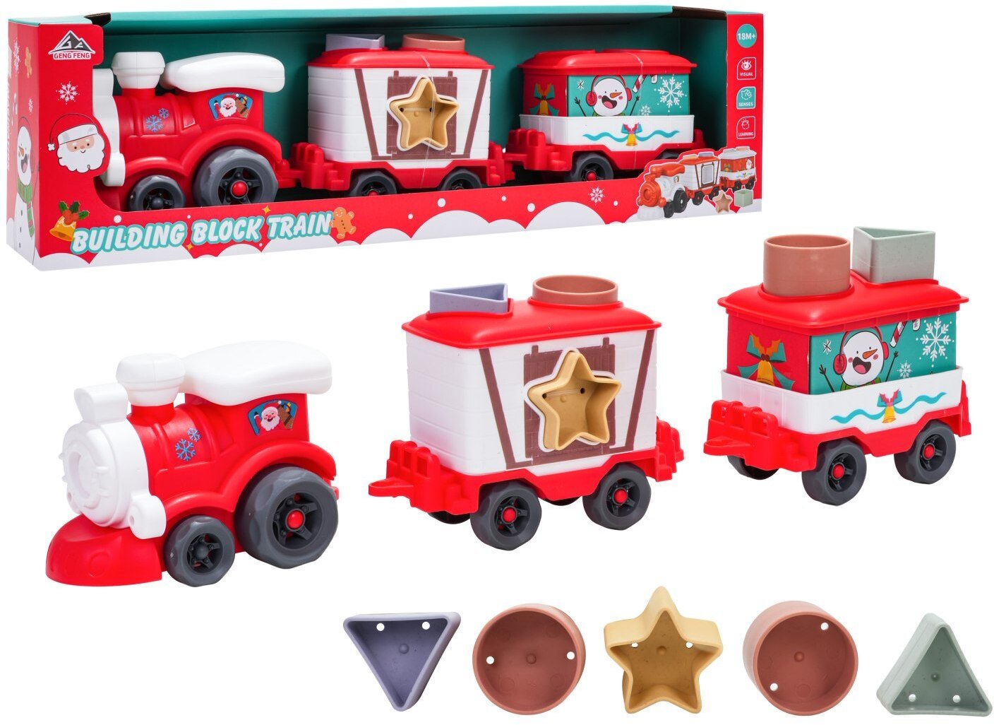 Świąteczny Zestaw Pociąg + Wagony