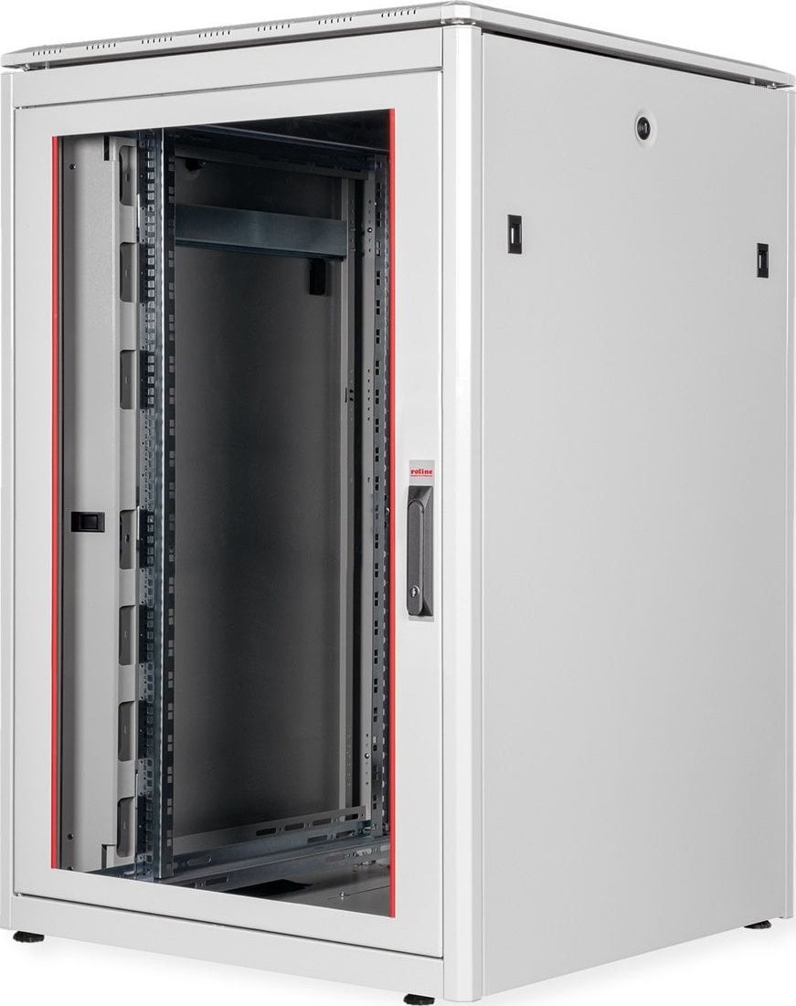 Szafa Roline ROLINE Netzwerkschrank Pro 48,26cm 19Zoll 22 HE 800x800 BxT Glast�r grau