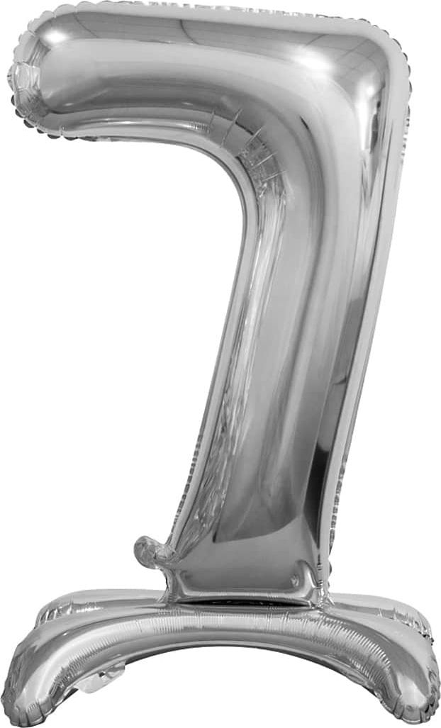 GoDan Balon foliowy cyfra 7 srebrna - 74 cm uniwersalny