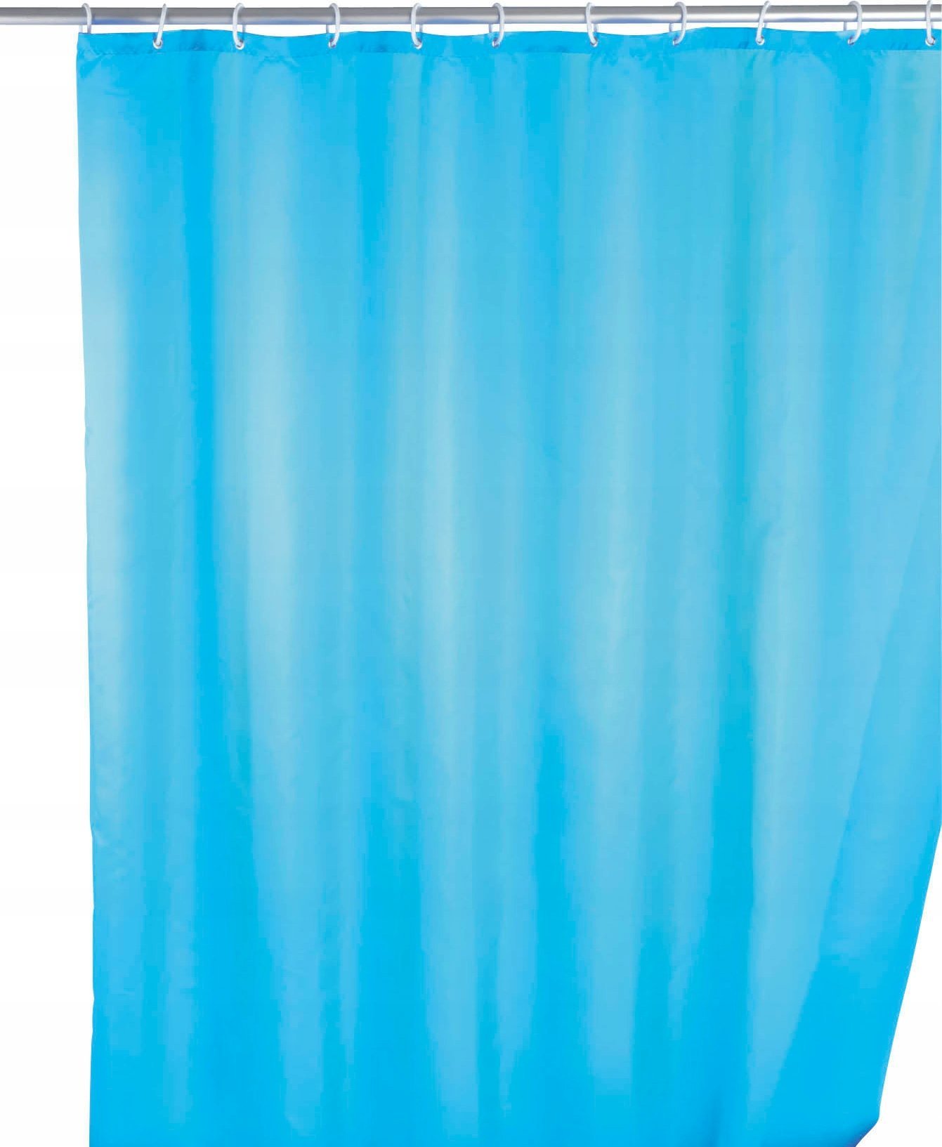 Kleine Wolke Zasłona prysznicowa, tekstylna, jasnoniebieska, 180x200 cm, WENKO