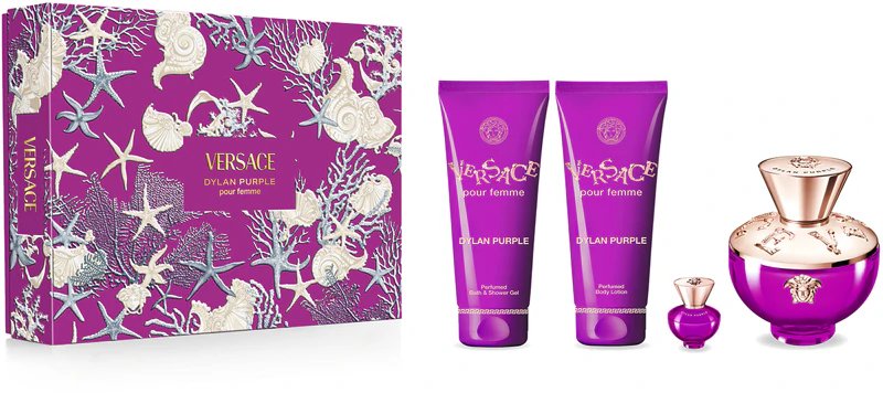 Versace Pour Femme Dylan Purple Żel Pod Prysznic 100Ml + Balsam Do Ciała 100Ml + Miniaturka 5Ml + Woda Perfumowana 100Ml