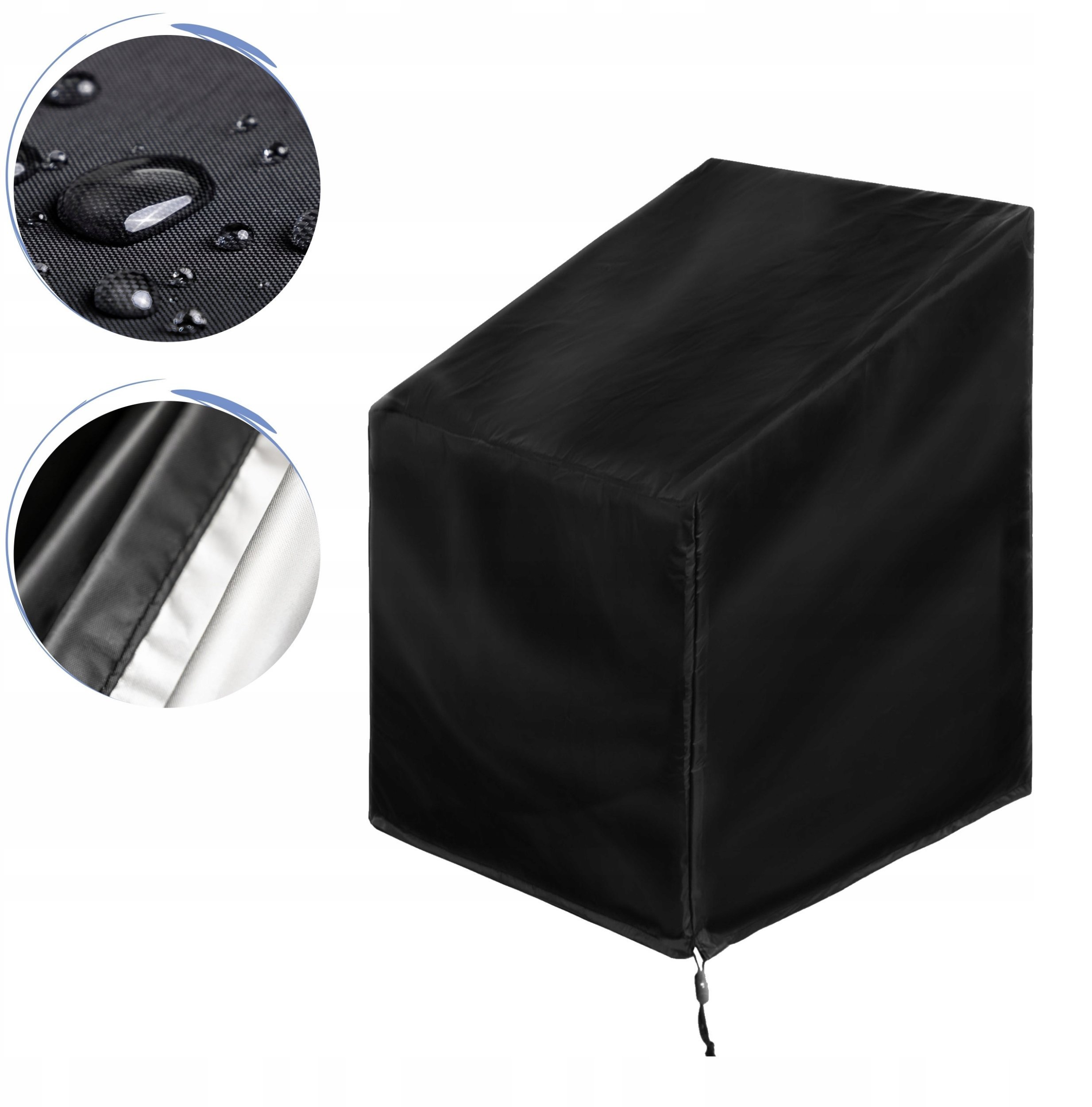 POKROWIEC NA KRZESŁO CZARNY