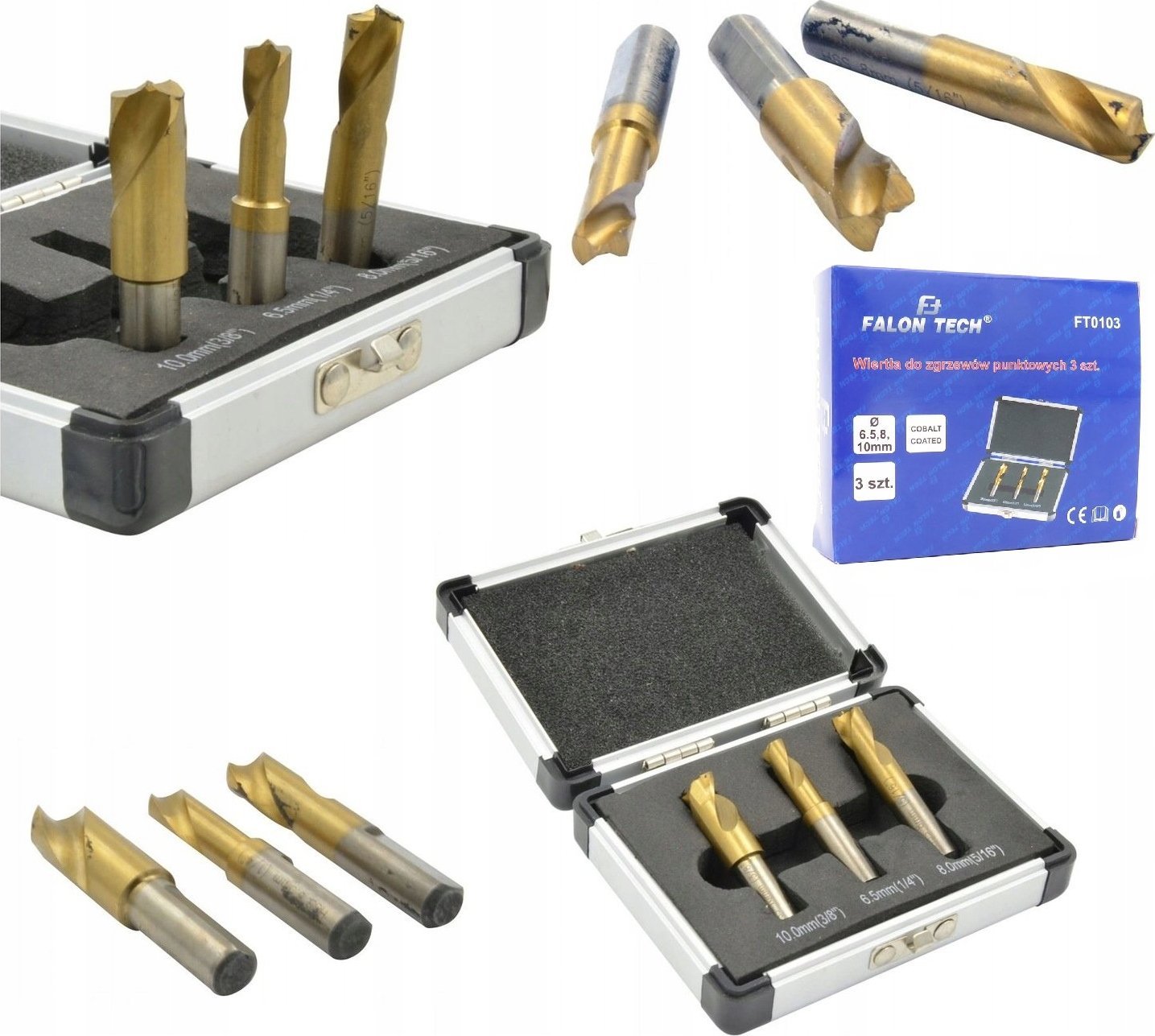 Wiertło Falon-Tech WIERTŁA DO ZGRZEWÓW PUNKTOWYCH SPAWÓW 6.5 8 10 MM