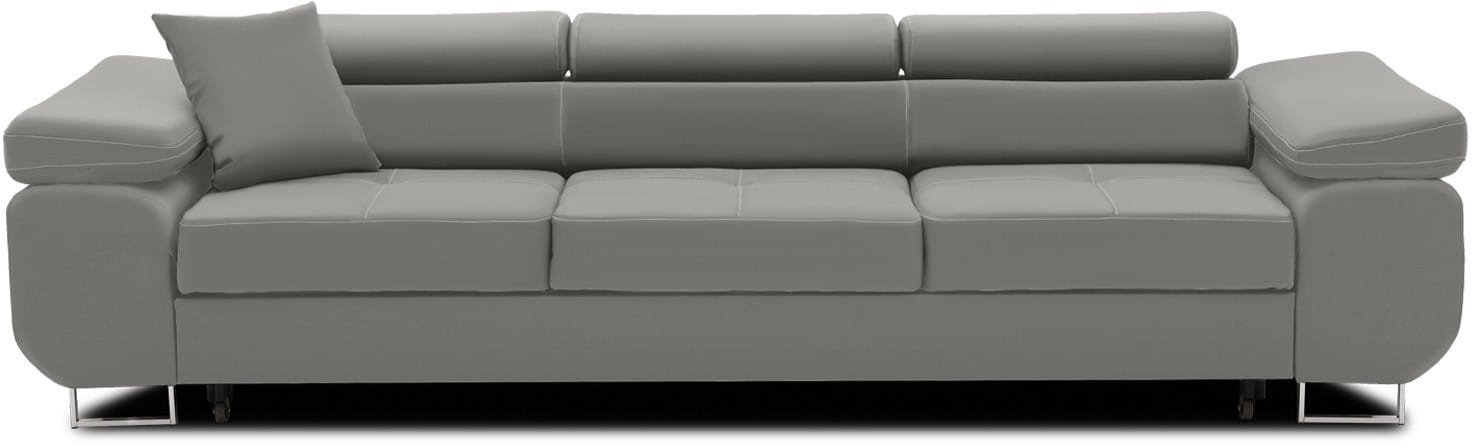 Rozkładana kanapa, Bellezza, 280x100x87 cm, jasny szary | TYLETEGOTU