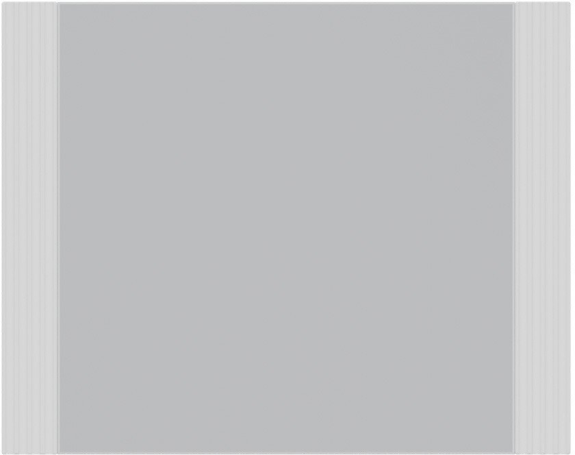 Lustro wiszące z ryflowaną ramą na ścianę do pokoju Biały DANTE DT20