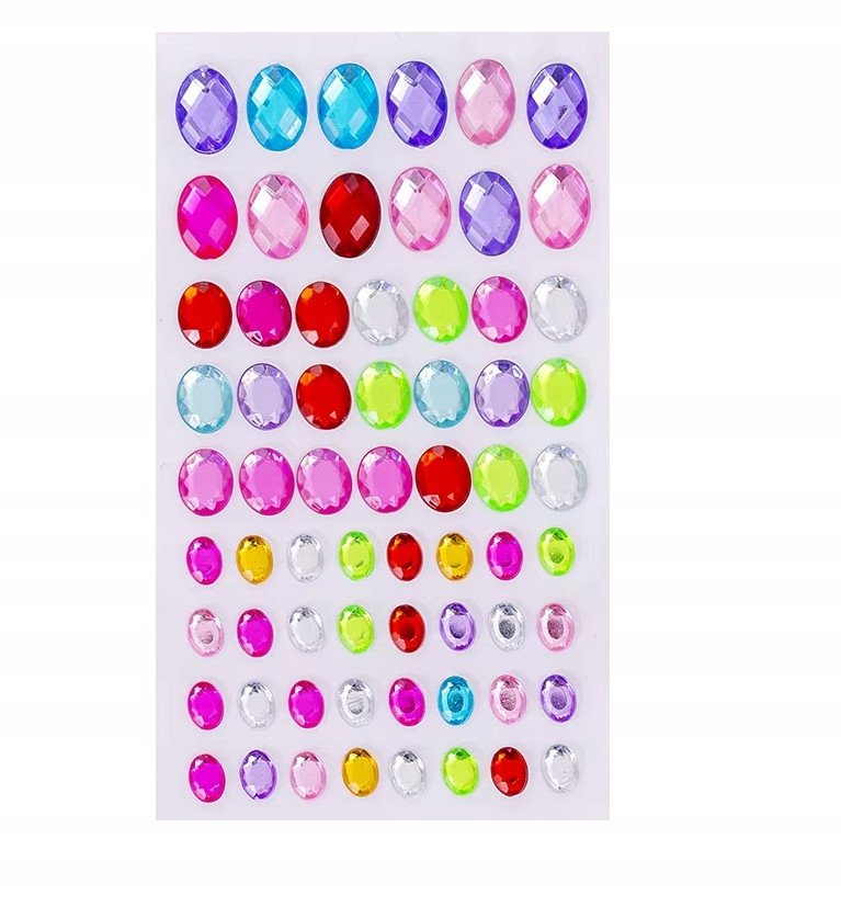 Diamenciki diamenty naklejki na twarz kryształki 3D owalne