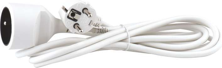 Emos Przedłużacz z uziemieniem 1 gniazdo biały 3m (P0113)