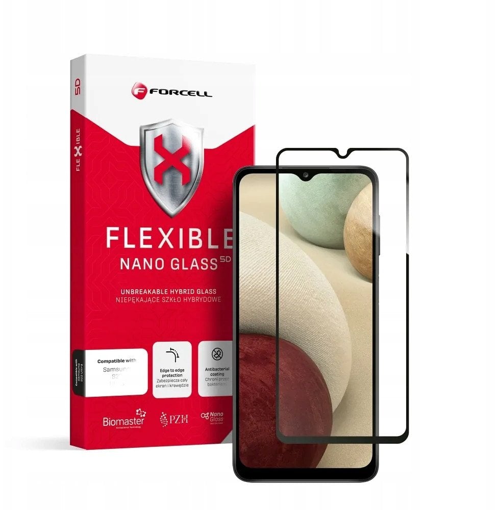 Szkło hybrydowe do Samsung A12 Forcell Flexible 5D czarne