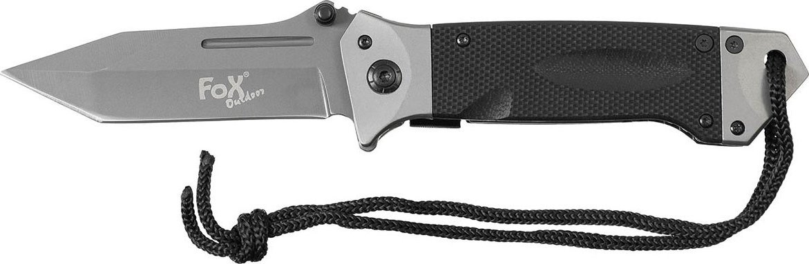 MFH SKŁADANY NÓŻ JEDNORĘCZNY G10 CZARNY