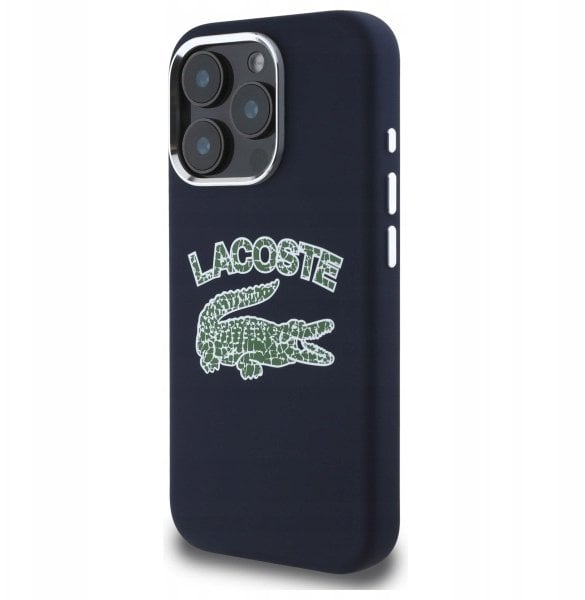 Lacoste LCHMP16LUCRV iPhone 16 Pro 6.3" granatowy/morski hardcase Silicone Cracked Logo MagSafe