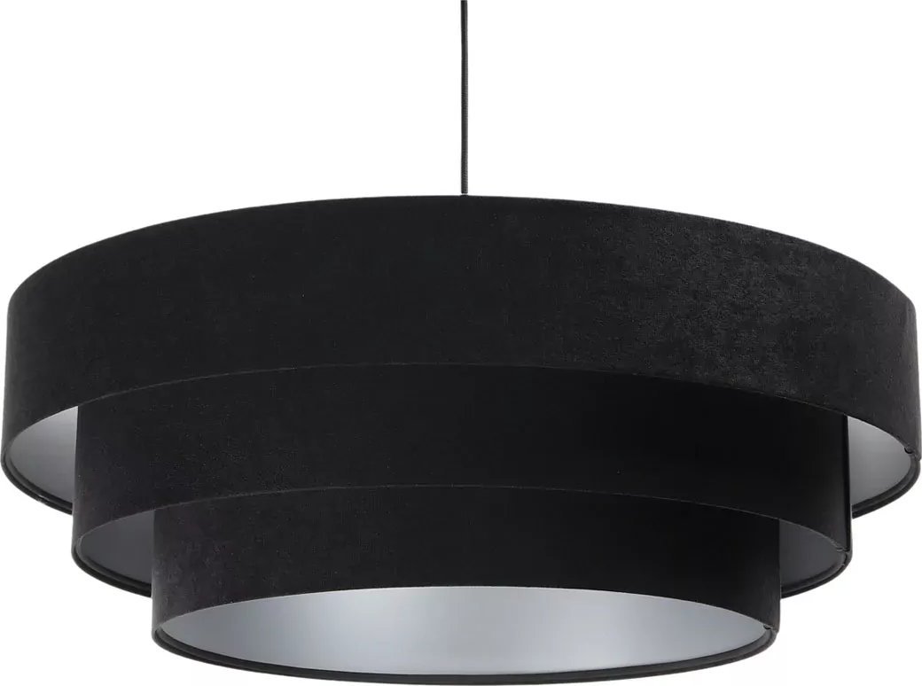 Lampa wisząca Lumes Czarno-srebrna potrójna lampa wisząca - S438-Uzura