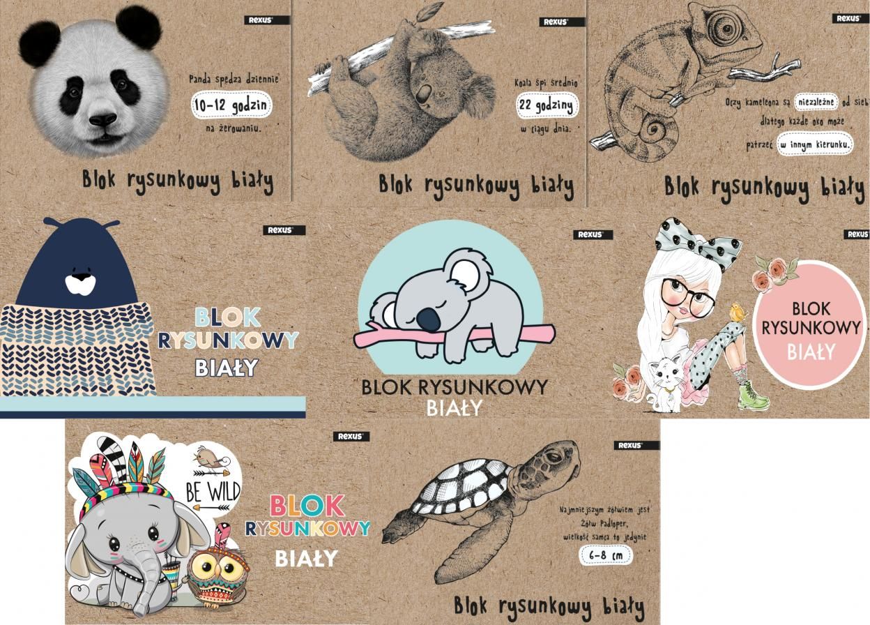 Beniamin Blok rysunkowy A4 20k biały różowy