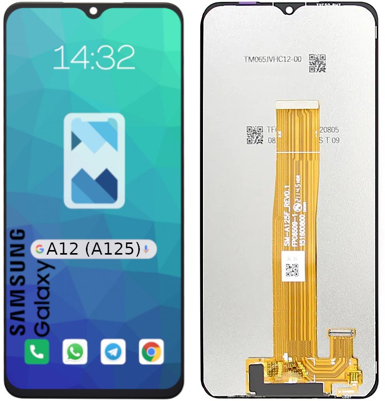 Wyświetlacz LCD Ekran Szybka Dotyk do Samsung Galaxy A12 A125 | Czarny