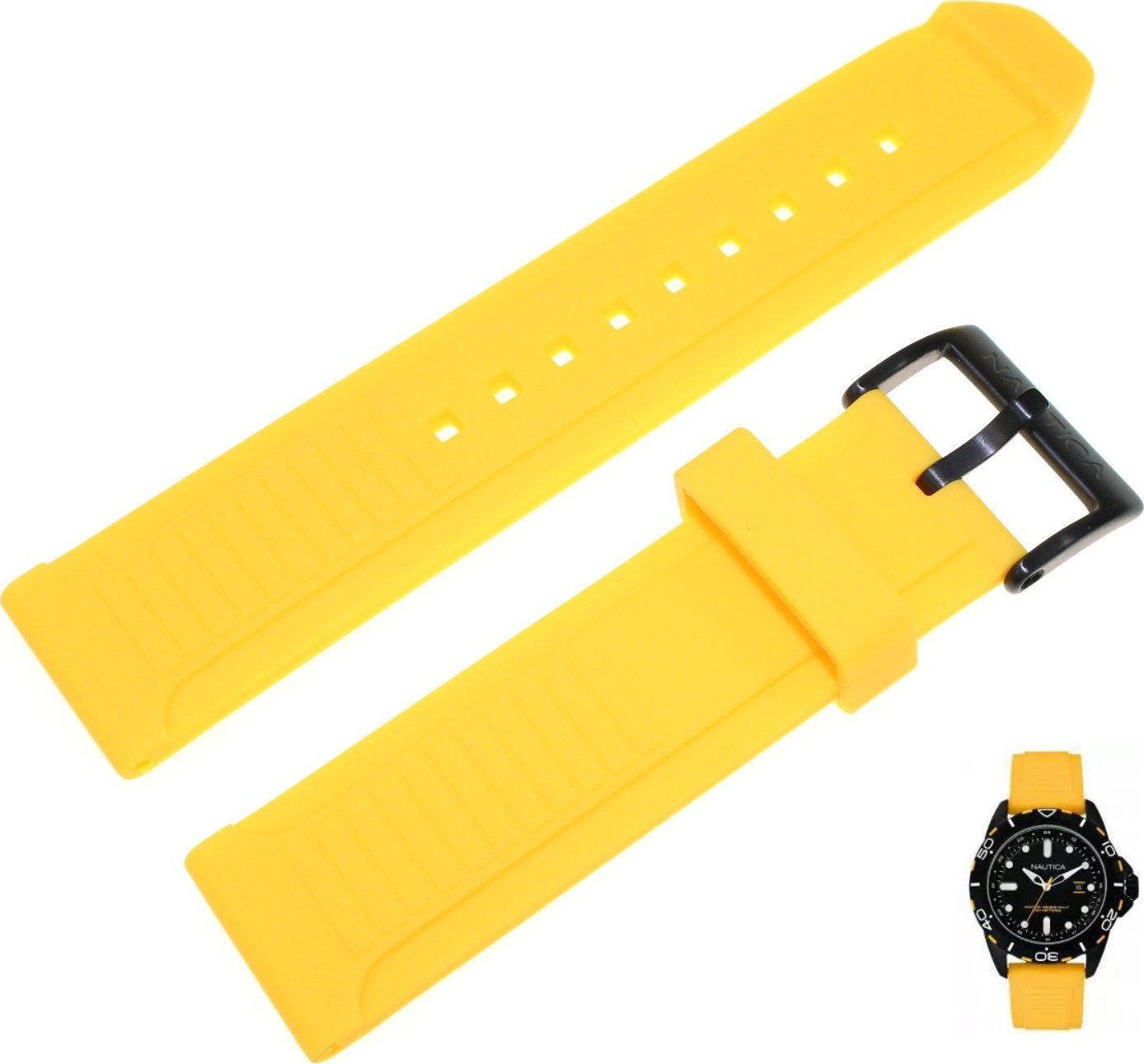 Nautica Silikonowy pasek do zegarka Nautica A11617G 22 mm